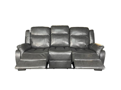 VENICE Air leather 3 Seater Sofa - Grey