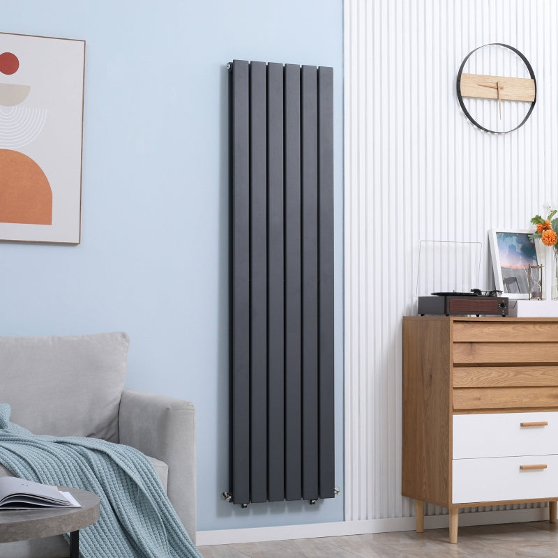 456 X 1800 Mm Double Panel Vertical Designer Radiator, Grey