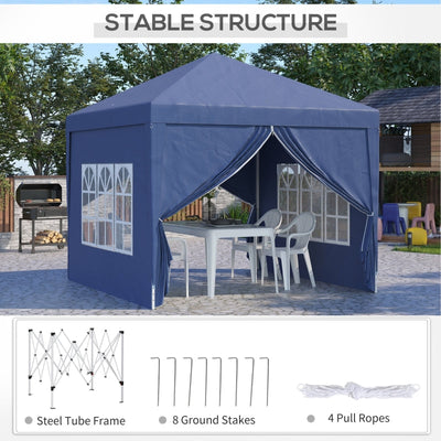 Pop Up Water Resistant Gazebo Wedding Camping Party Tent