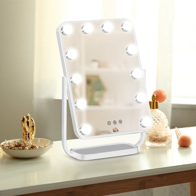 Hollywood Makeup Mirror With LED Lights, White