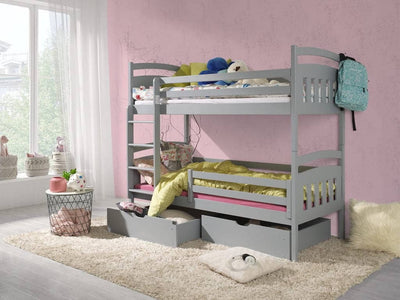 Wooden Bunk Bed Gabi with Storage