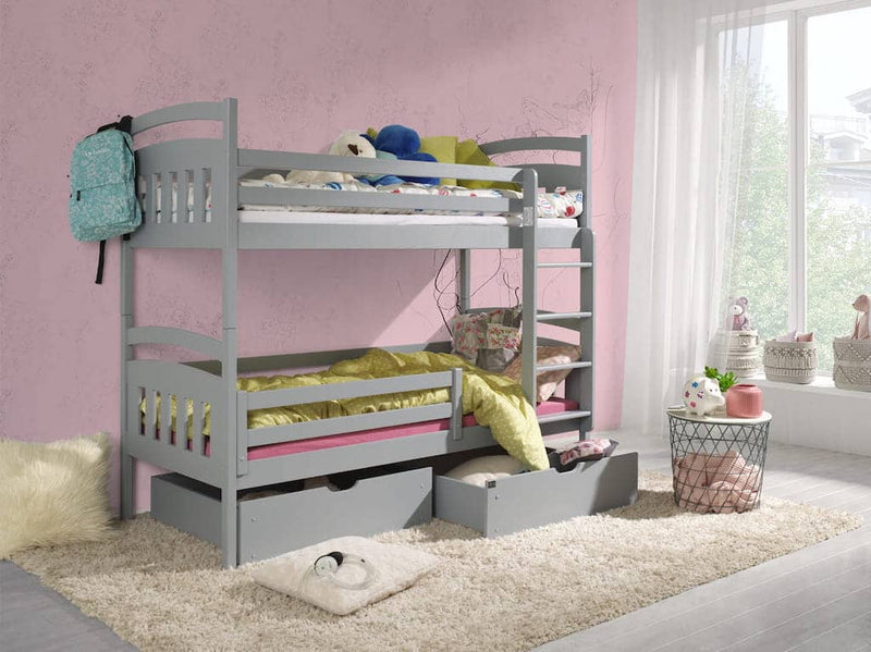 Wooden Bunk Bed Gabi with Storage