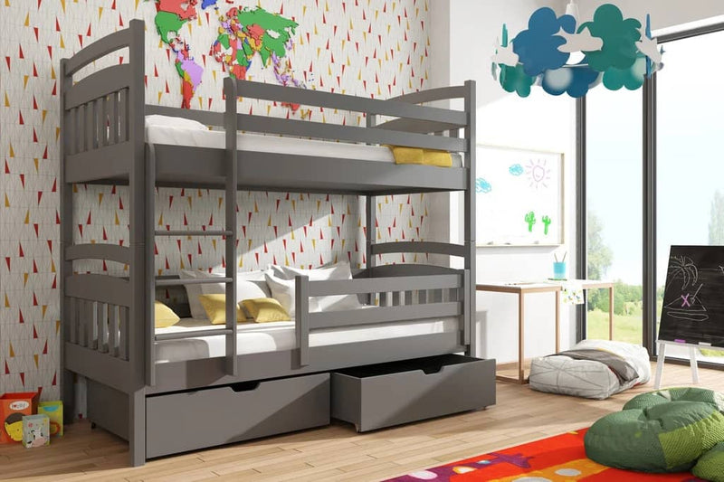 Wooden Bunk Bed Gabi with Storage