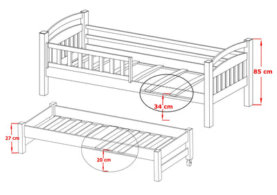 Galaxy Bed with Trundle and Storage