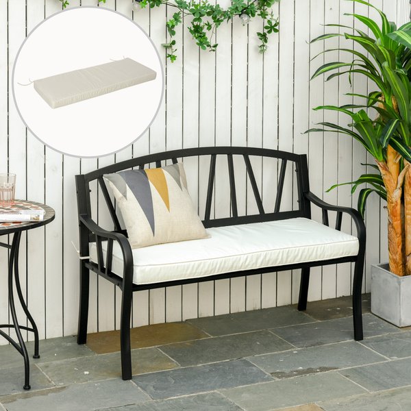 2 Seater Pad For Patio Indoor And Outdoor Use - White