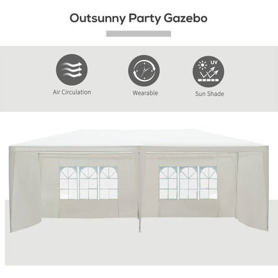 6 x 3m Gazebo Marquee - White