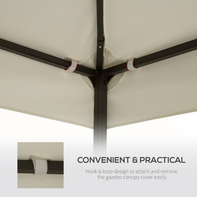 3 x 3m Gazebo Replacement Canopy - Cream White