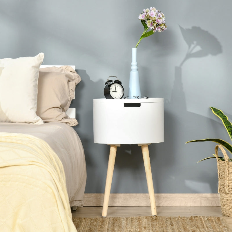 Modern Side Table With Hidden Storage Space