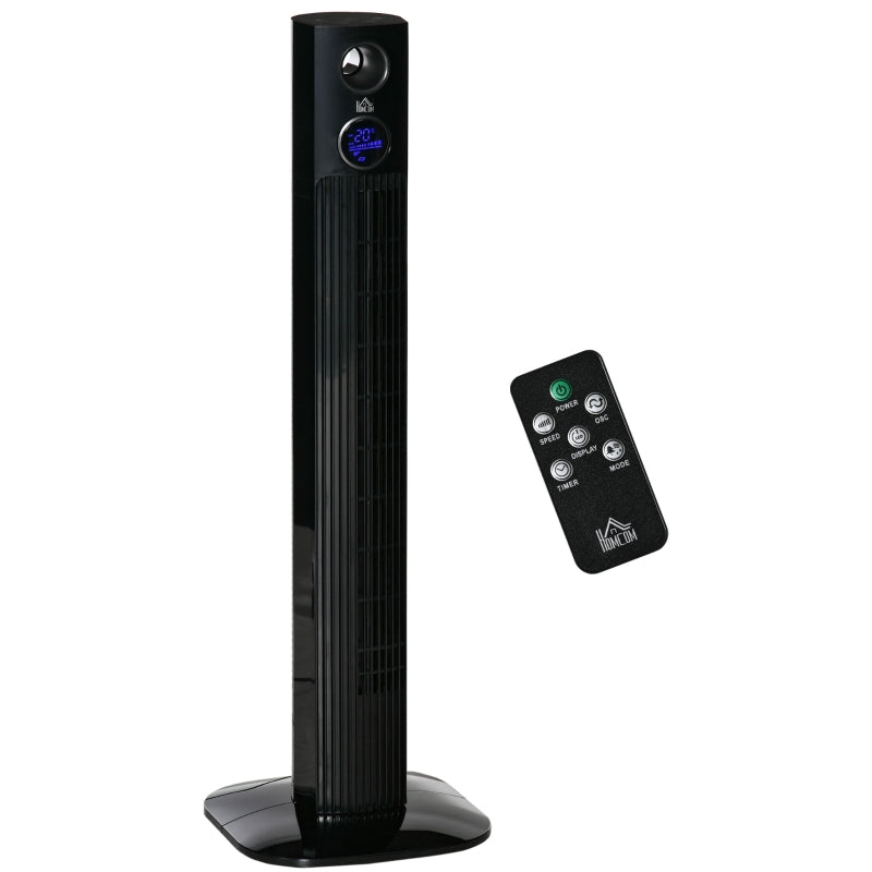 38 Freestanding Tower Fan Cooling , Black