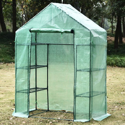 Greenhouse W/ Shelves, 143x73x195 Cm - Dark