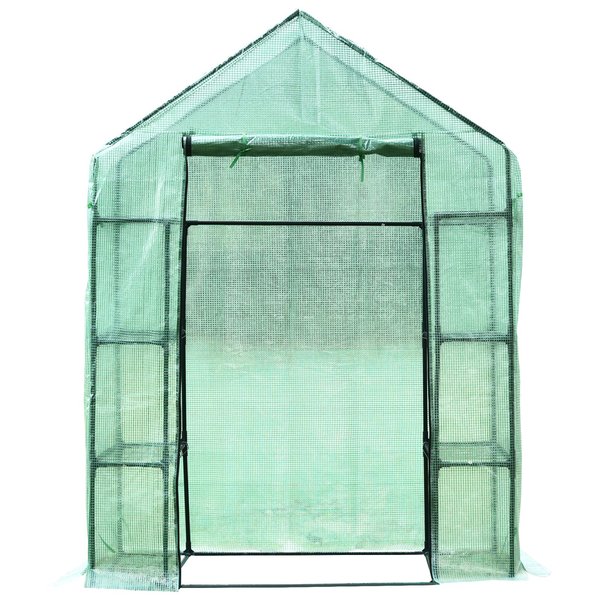 Greenhouse W/ Shelves, 143x73x195 Cm - Dark