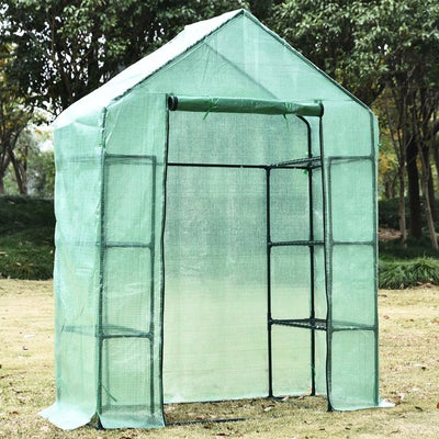 Greenhouse W/ Shelves, 143x73x195 Cm - Dark