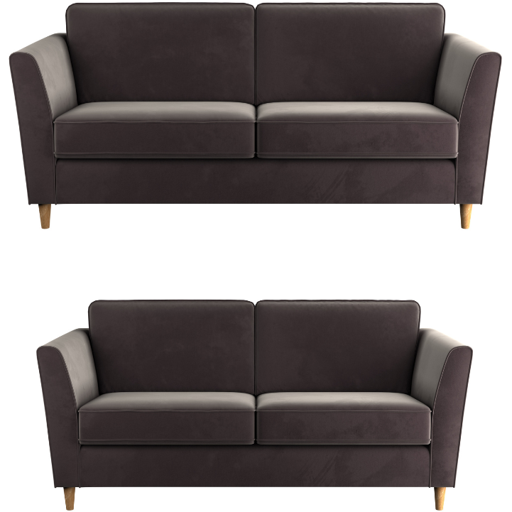 Greenwich Soft Velvet 2 & 3 Seater Sofa