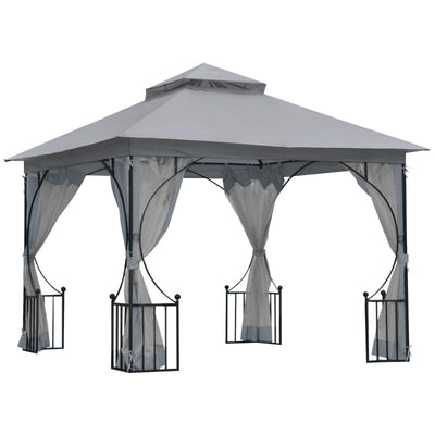 Garden Gazebo Patio Party Tent - Light Grey