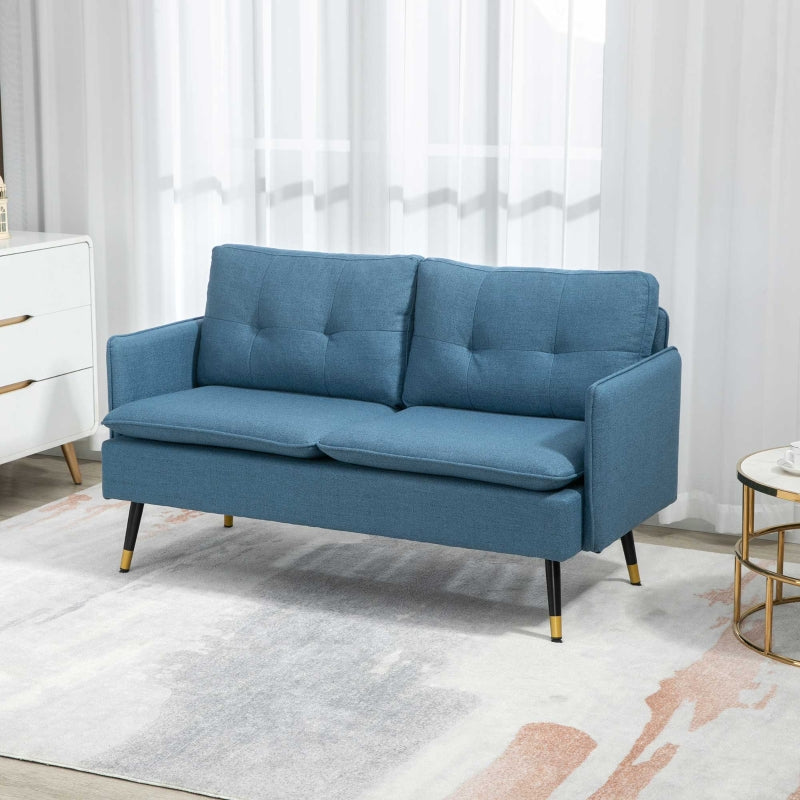 2 Seater Sofas For Living Room, Dark Blue