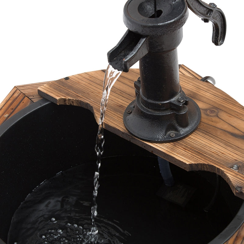 Wooden Electric Water Fountain Garden Ornament