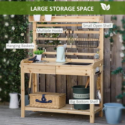 Potting Bench Table, Courtyards, Balcony