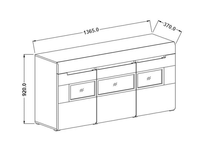 Hektor 43 Display Sideboard Cabinet