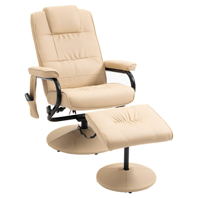 Manual Sofa Reclining Armchair PU Leather Massage Recliner