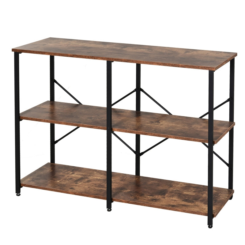 3-Tier Industrial Style Shelf , Brown