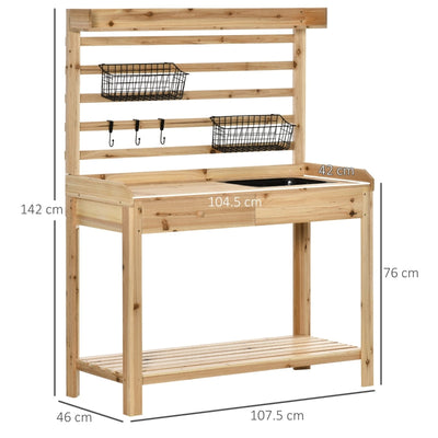 Potting Bench Table, Courtyards, Balcony