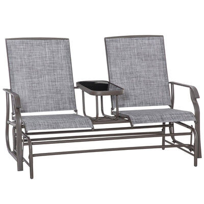 2 Seater Metal Double Swing Chair- Grey