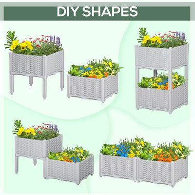 Raised Flower Bed Vegetable Herb Plant Stand Lightweight