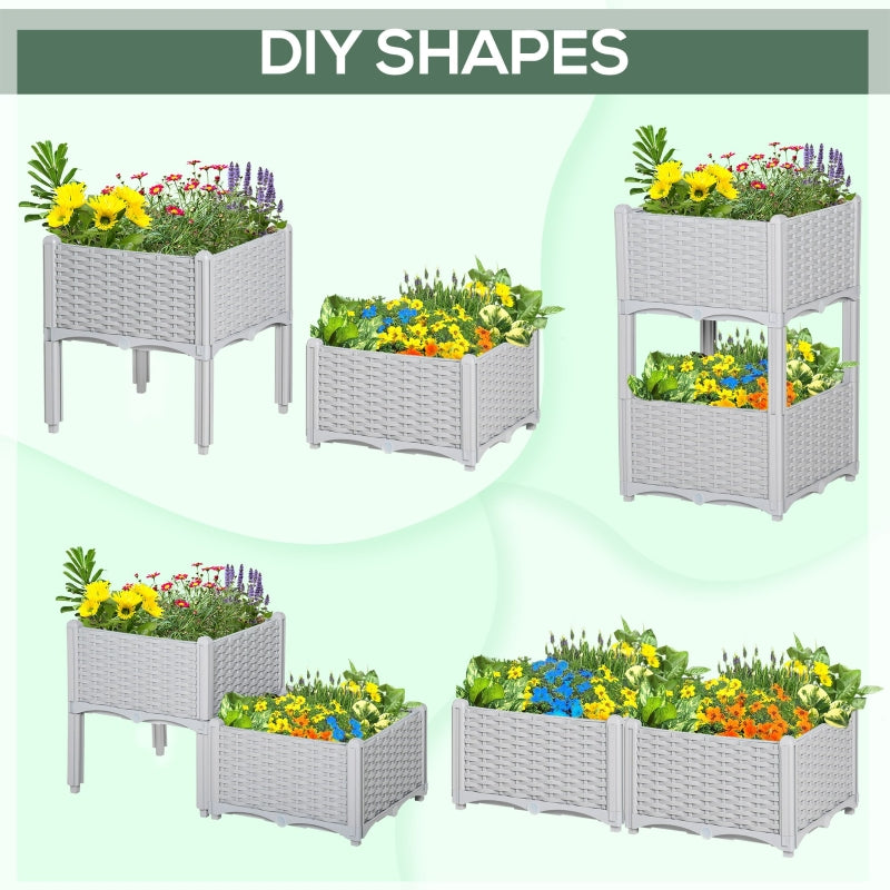 Raised Flower Bed Vegetable Herb Plant Stand Lightweight