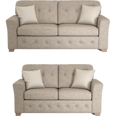 Hartley Soft Fabric 2 & 3 Seater Sofa Set