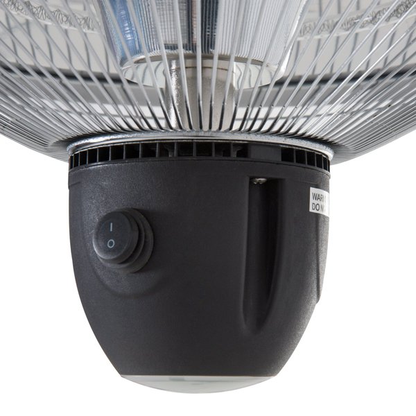 1500W, Auminium 240V Hanging Halogen Patio Heater - Silver