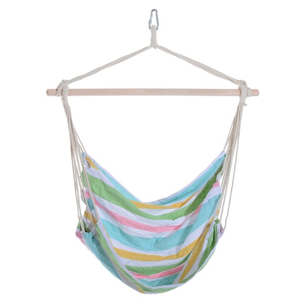 100Lx90W Cm. Hanging Swing Chair - Multi-colour stripes