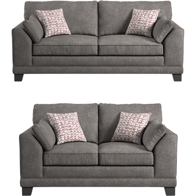 Hillard Natural Linen 2 & 3 Seater Sofa Set