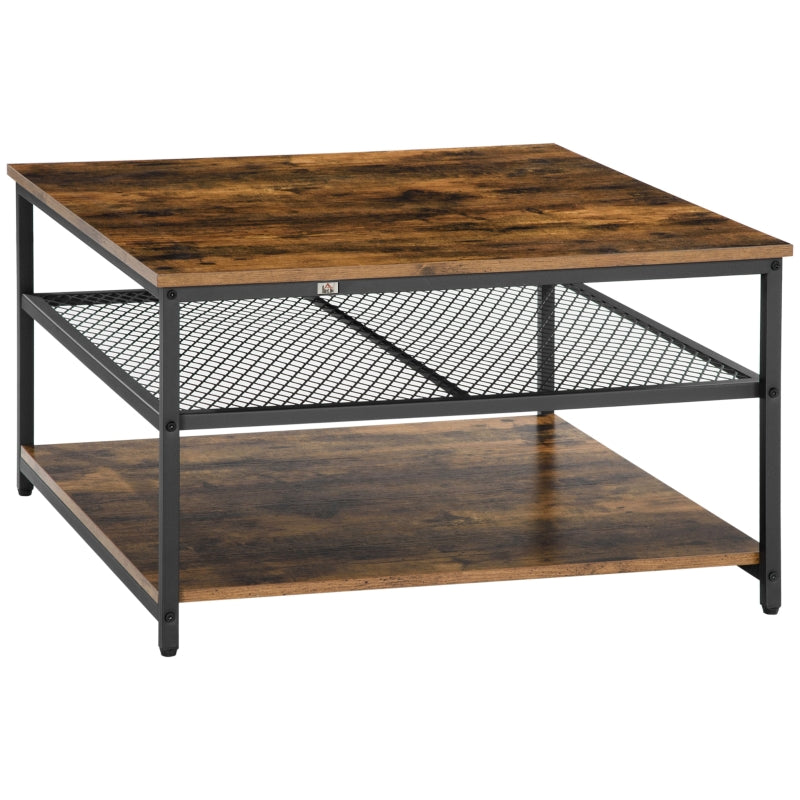 Industrial Coffee Table, Square Cocktail