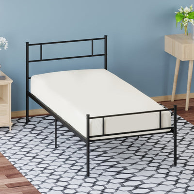 Single Metal Bed Frame Solid Bedstead Base