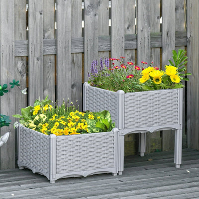 Raised Flower Bed Vegetable Herb Plant Stand Lightweight