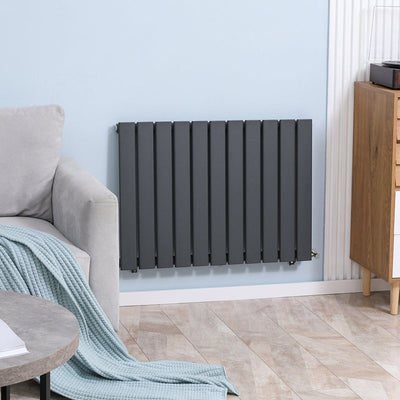 Single Panel Vertical Designer Radiator, Grey