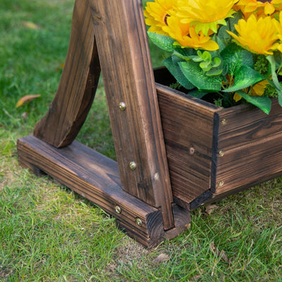 3-Tier Raised Garden Bed Freestanding Outdoor Vertical Wooden Flower Rack