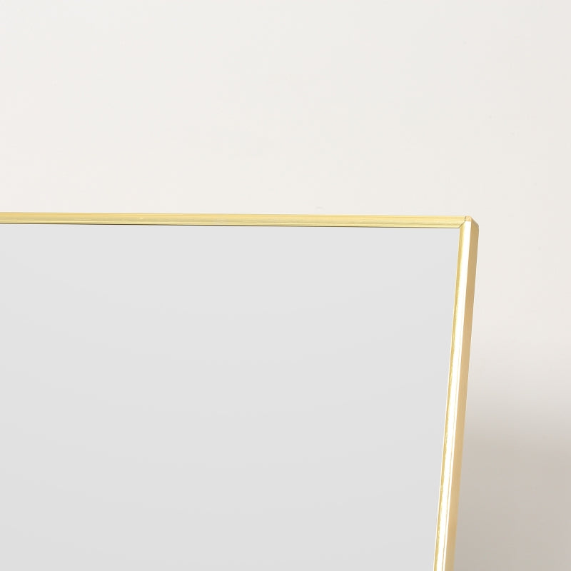 Full Length Mirror Wall-Mounted, Living Gold Frame