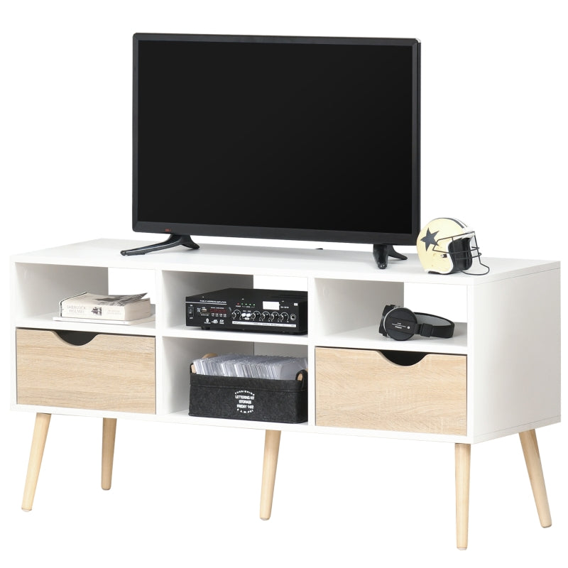 Multi-Storage TV Stand, With Wood Legs