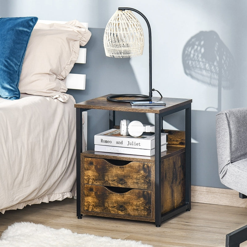 Rustic grey online nightstand