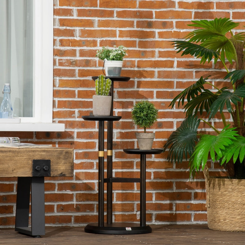 3-Tier Plant Stand- Dark Walnut