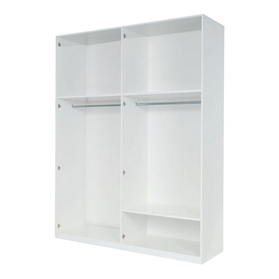 Italia 20 4 Door Wardrobe in White