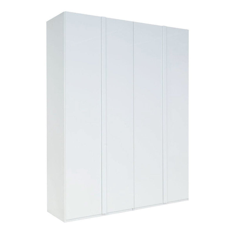 Italia 20 4 Door Wardrobe in White