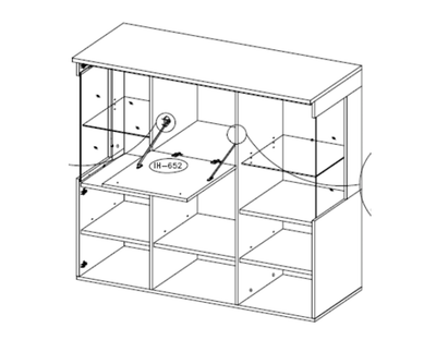 India 46 Display Sideboard Cabinet