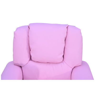 HOMCOM Children Recliner Armchair W/ Cup Holder-Pink