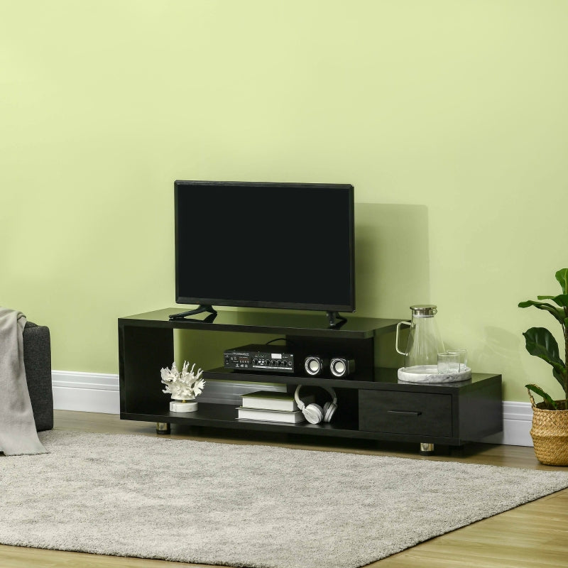 High Gloss TV Unit For TVs Up To 45, Black