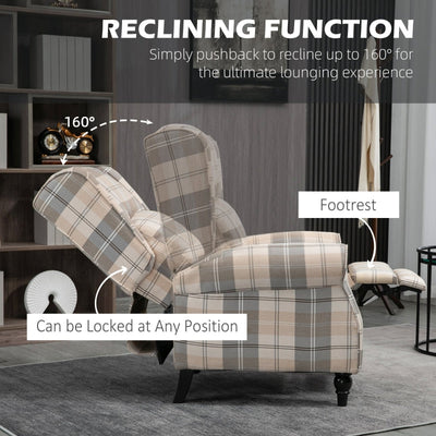 Recliner Armchair Push Back Living Room