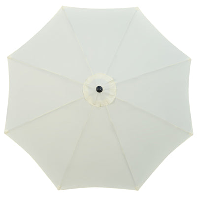 Outsunny Garden Parasol Umbrella, Outdoor Market Table Umbrella Sun Shade Canopy with 8 Ribs, Cream