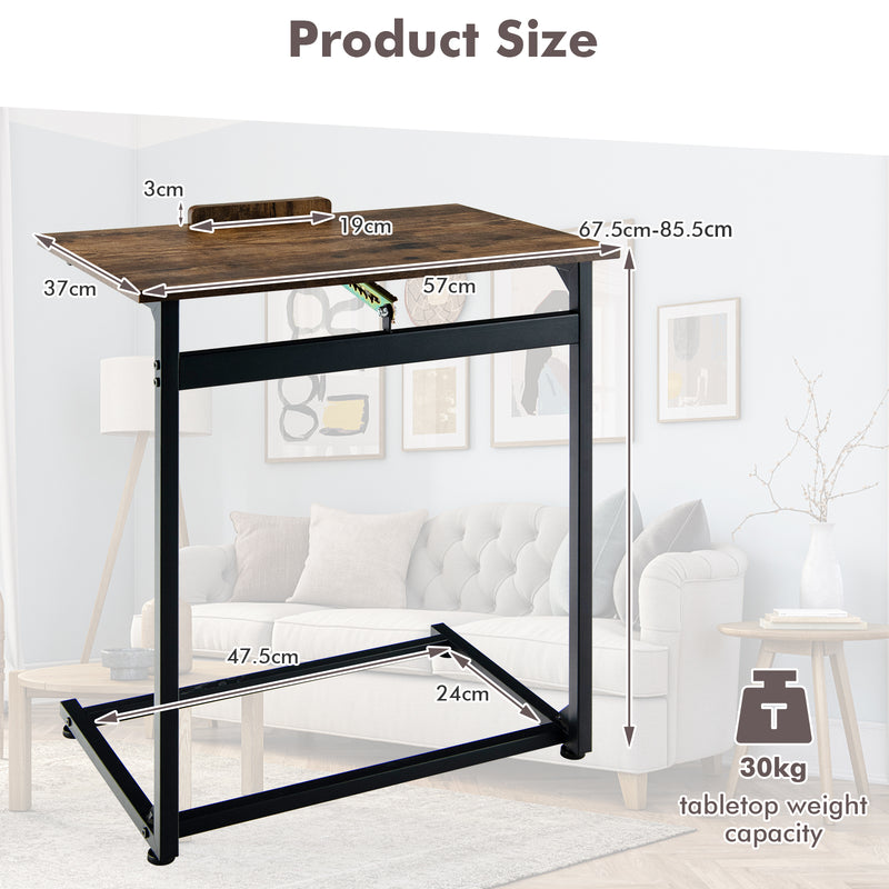 Adjustable C Table with 5-Position Tilt Angles and Stopper