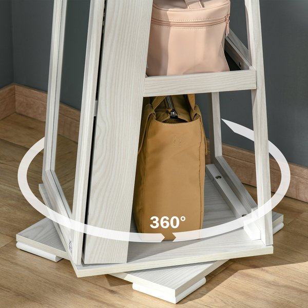 Jewellery Cabinet Lockable Armoire W/ Mirror Cosmetics Storage